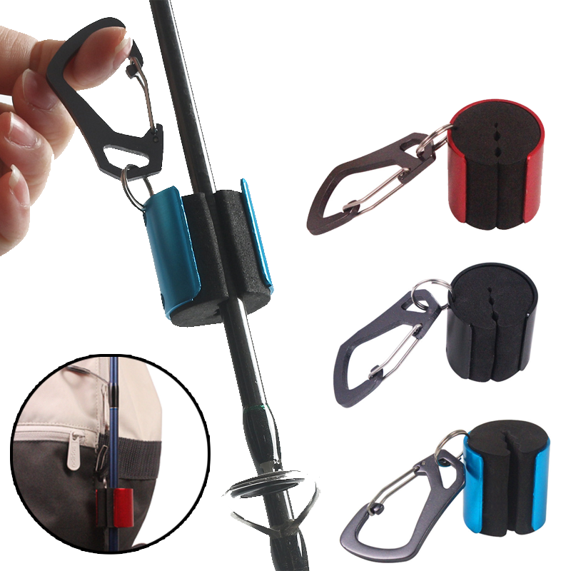 Fishing Rod Pod - ผู้ถือคันเบ็ดคลิปโลหะที่อยู่อาศัยสนับสนุนสวมใส่เข็มขัดคลิปผู้ถือคันเบ็ดยืนขึ้นเสาอุปกรณ์ตกปลาที่แข็งแกร่งและทนทาน