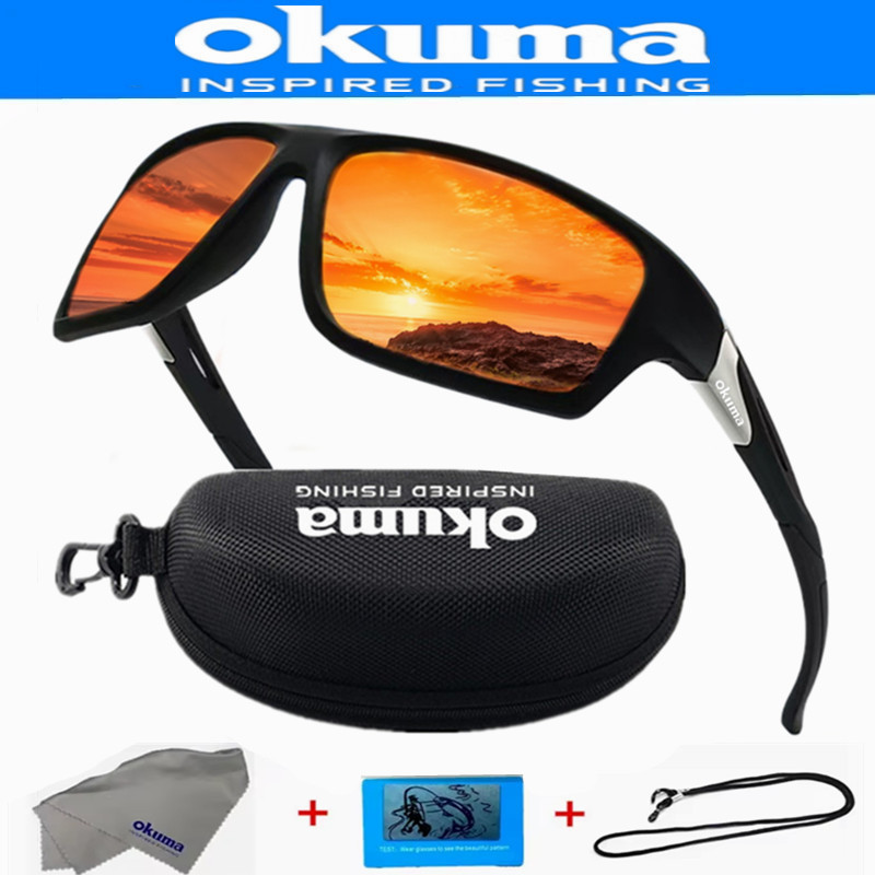 Fishing Equipment And Gear - โอคุม่าแว่นกันแดดโพลาไรซ์สำหรับตกปลา UV400 ป้องกันรังสียูวี 400 สำหรับปั่นจักรยาน ขับรถ