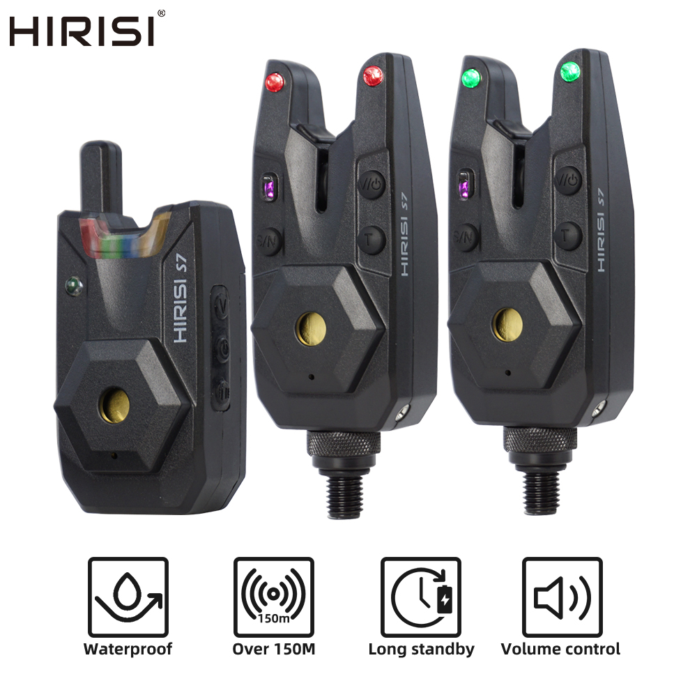 Carp Fishing Tackle - ชุดสัญญาณเตือนตกปลาคาร์พ Hirisi กันน้ำ พร้อมตัวบอกสัญญาณการกัดเบ็ด อุปกรณ์ตกปลาคาร์พ ชุด