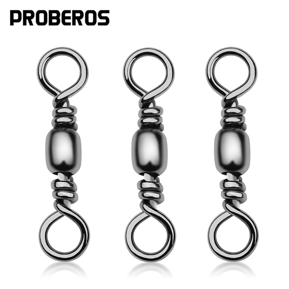 Fishing Equipment Carp - 100 ชิ้นตกปลา Swivels Connector Barrel สแตนเลสทองเหลืองน้ําจืด