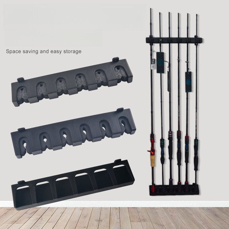 Fishing Rod Pod - ที่วางคันเบ็ดตกปลาพร้อมชั้นวางจอแสดงผลแบบสองโหมดสำหรับการใช้งานในแนวตั้งและแนวนอน ผลิตจากวัสดุ ABS หนาพิเศษ