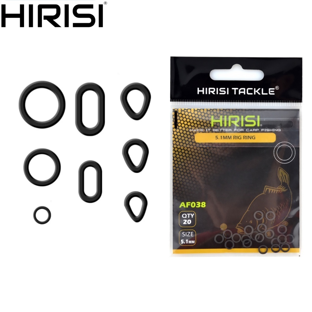 Carp Fishing Tackle - Hirisi 60pcs ปลาคาร์พตกปลา Boilie เหยื่อแหวนสําหรับผม Rigs