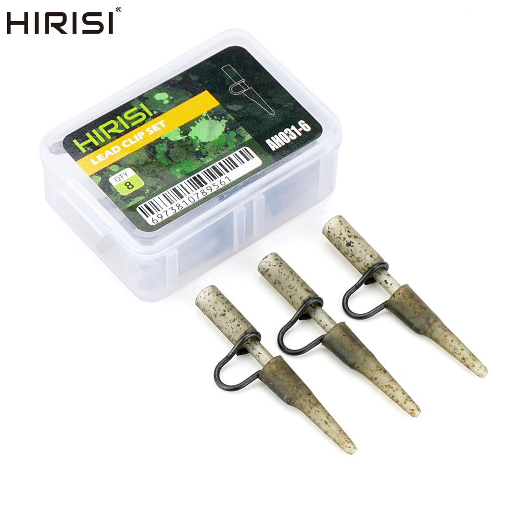 Fishing Equipment Carp - อุปกรณ์ตกปลาคาร์พ Hirisi 8 ชิ้น ตัวหนีบตะกั่วแบบหนา ตัวเชื่อมแบบหมุน