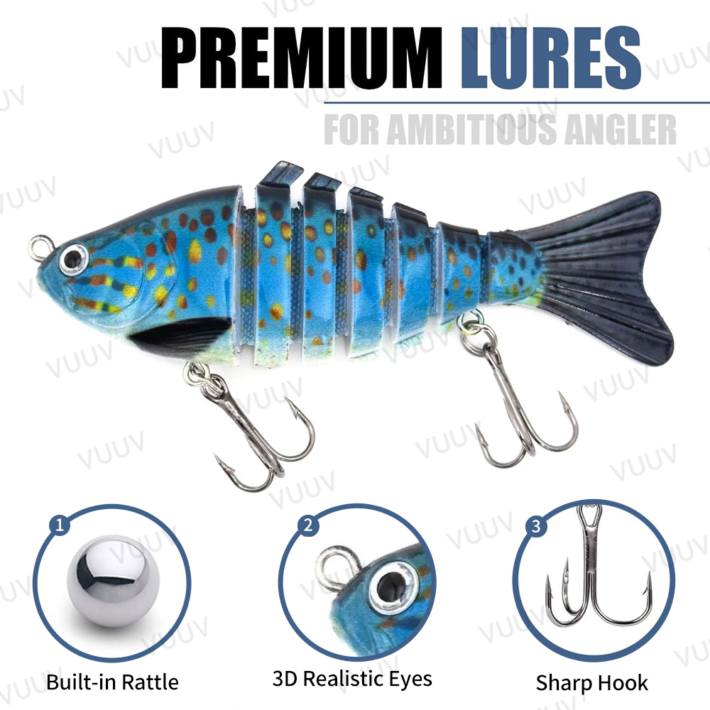 เหยื่อตกปลาแบบหลายข้อต่อ 10 ชิ - Fishing Equipment Kit บทวิจารณ์และราคา