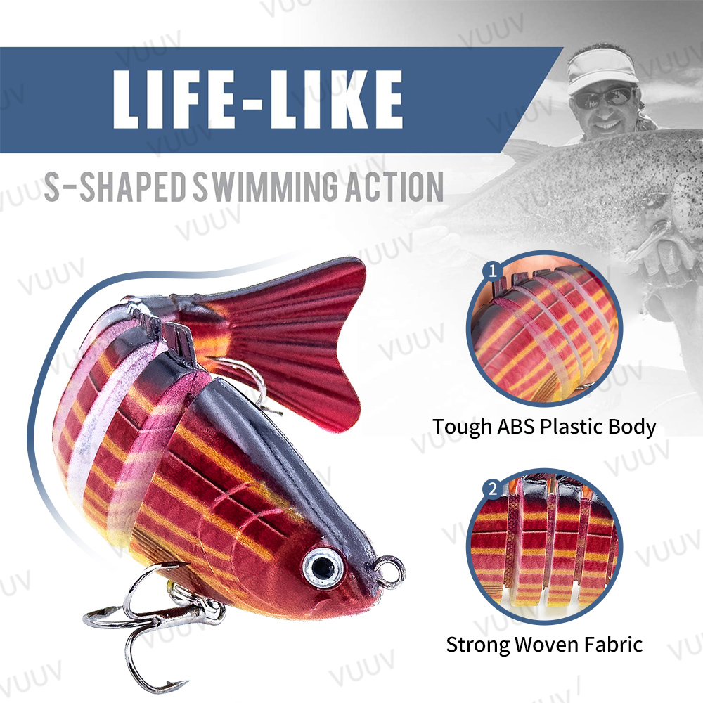 เหยื่อตกปลาแบบหลายข้อต่อ 10 ชิ - Fishing Equipment Kit บทวิจารณ์และราคา