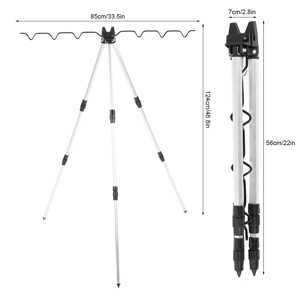 ขาตั้งคันเบ็ดตกปลาแบบสามขาอเนก - Fishing Rod Pod บทวิจารณ์และราคา