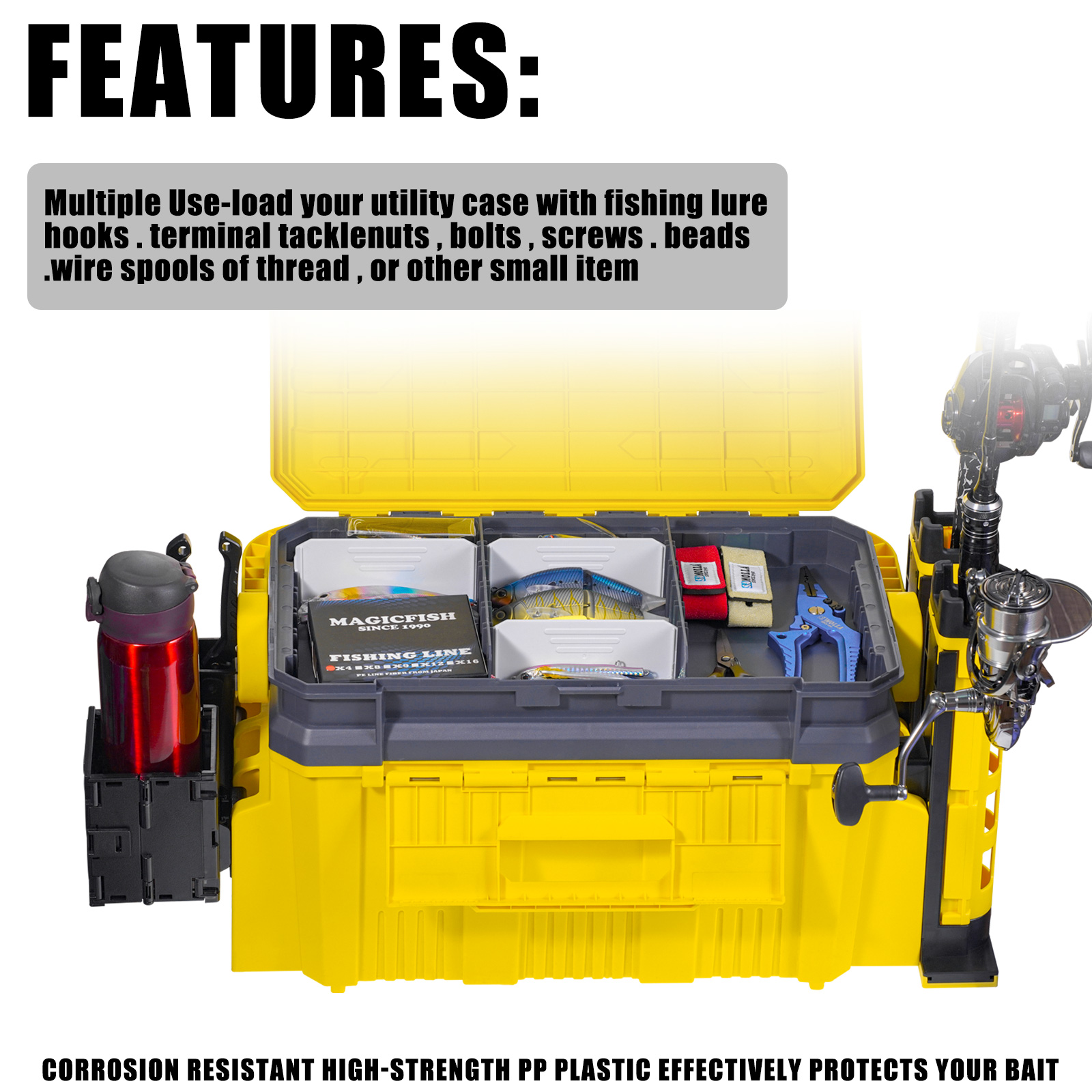 กล่อง19.5L ตกปลาขนาดใหญ่, กล่อ - Fishing Equipment Kit บทวิจารณ์และราคา