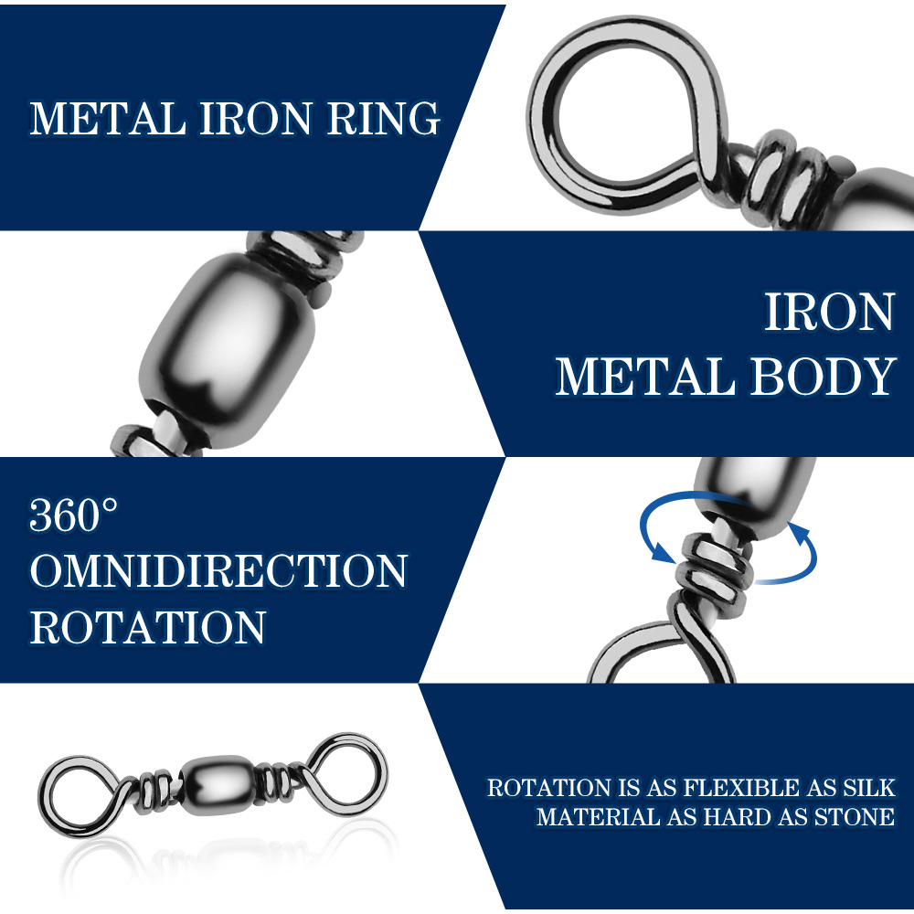 100 ชิ้นตกปลา Swivels Connecto - Fishing Equipment Carp บทวิจารณ์และราคา