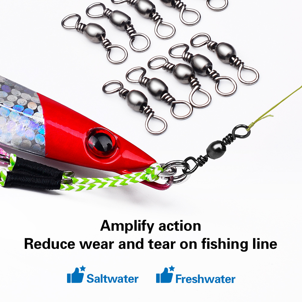 100 ชิ้นตกปลา Swivels Connecto - Fishing Equipment Carp บทวิจารณ์และราคา