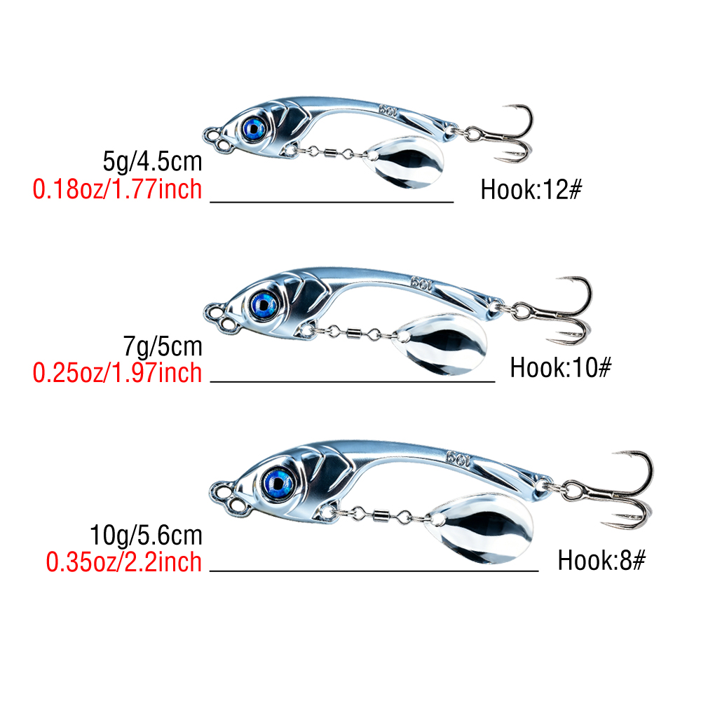 เหยื่อตกปลาโลหะแบบ VIB 10 ชิ้น - Fishing Equipment Kit บทวิจารณ์และราคา