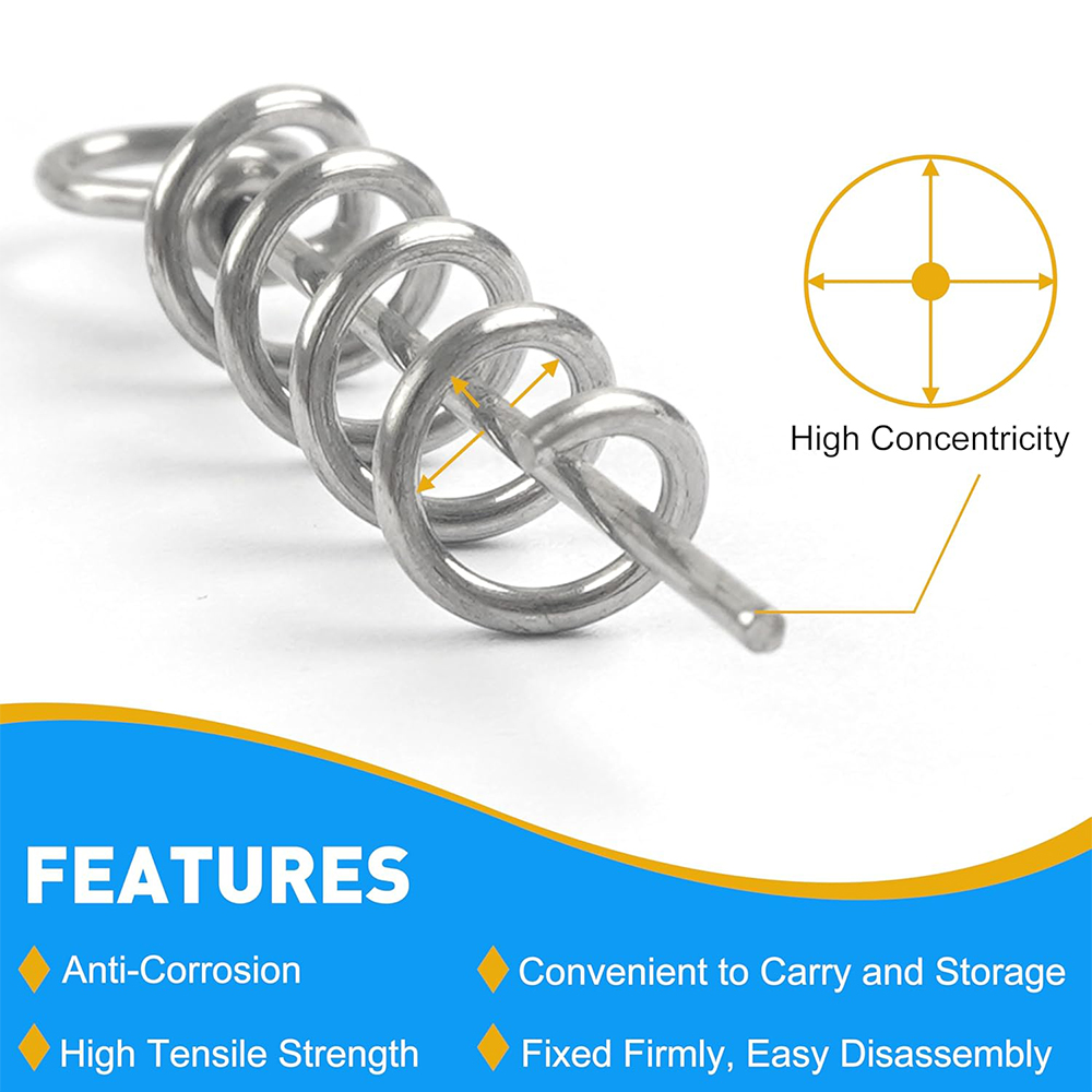 50 ชิ้นฤดูใบไม้ผลิ Twist Lock  - Fishing Equipment Carp บทวิจารณ์และราคา